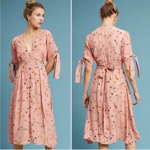 Faithful the Brand‎ Nina Midi Dress Size 2 Pink Salina Floral Print